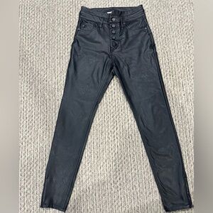 Women’s black Faux leather pants